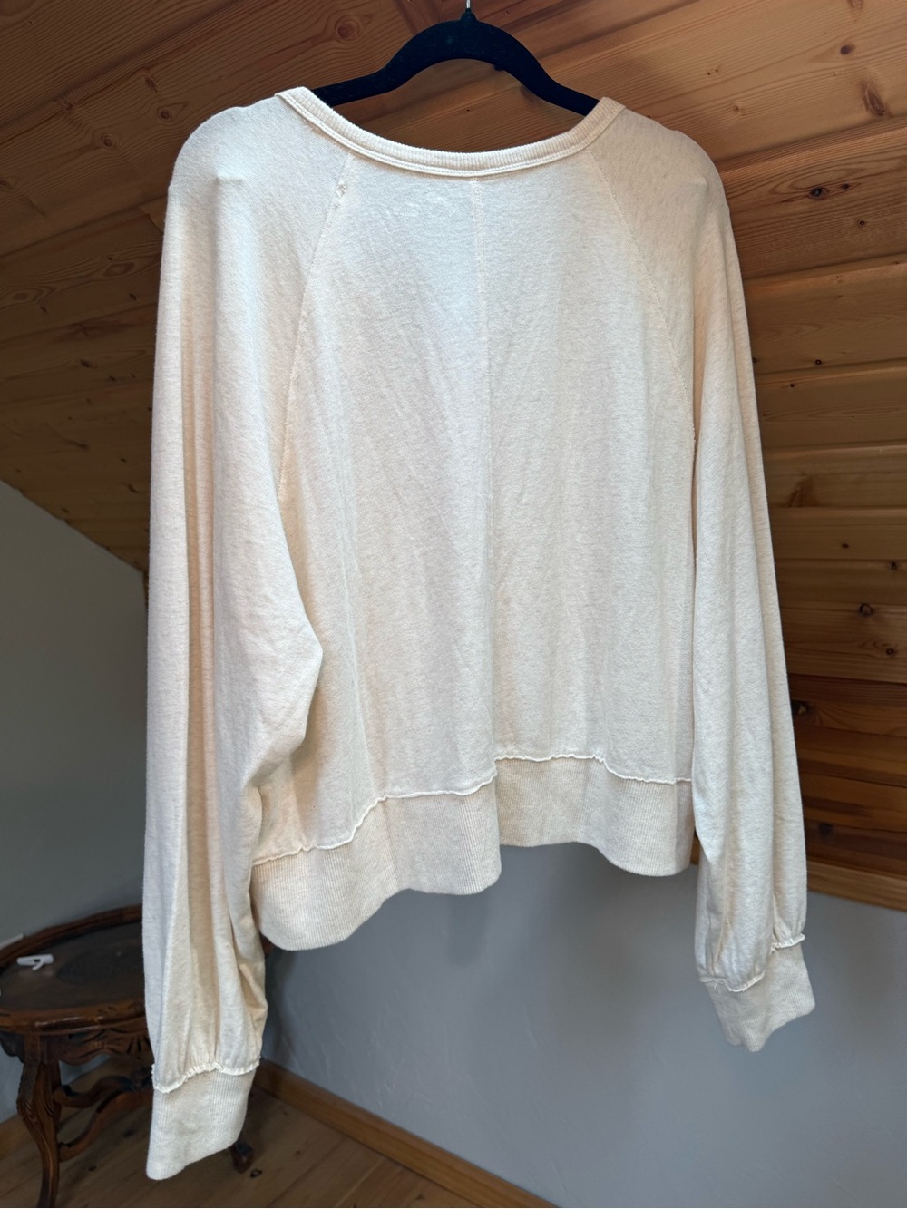 Women's Cream Long-Sleeve Henley Top - NWT - Picture 2 of 3